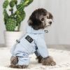 Pet dog clothing waterproof breathable reflective clothing small dog raincoat; Light reflecting strip