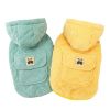 Dog warm clothing; Autumn and winter clothes New cotton padded clothes Teddy pet clothes Winter plush corduroy pull loop two leg cotton padded clothes